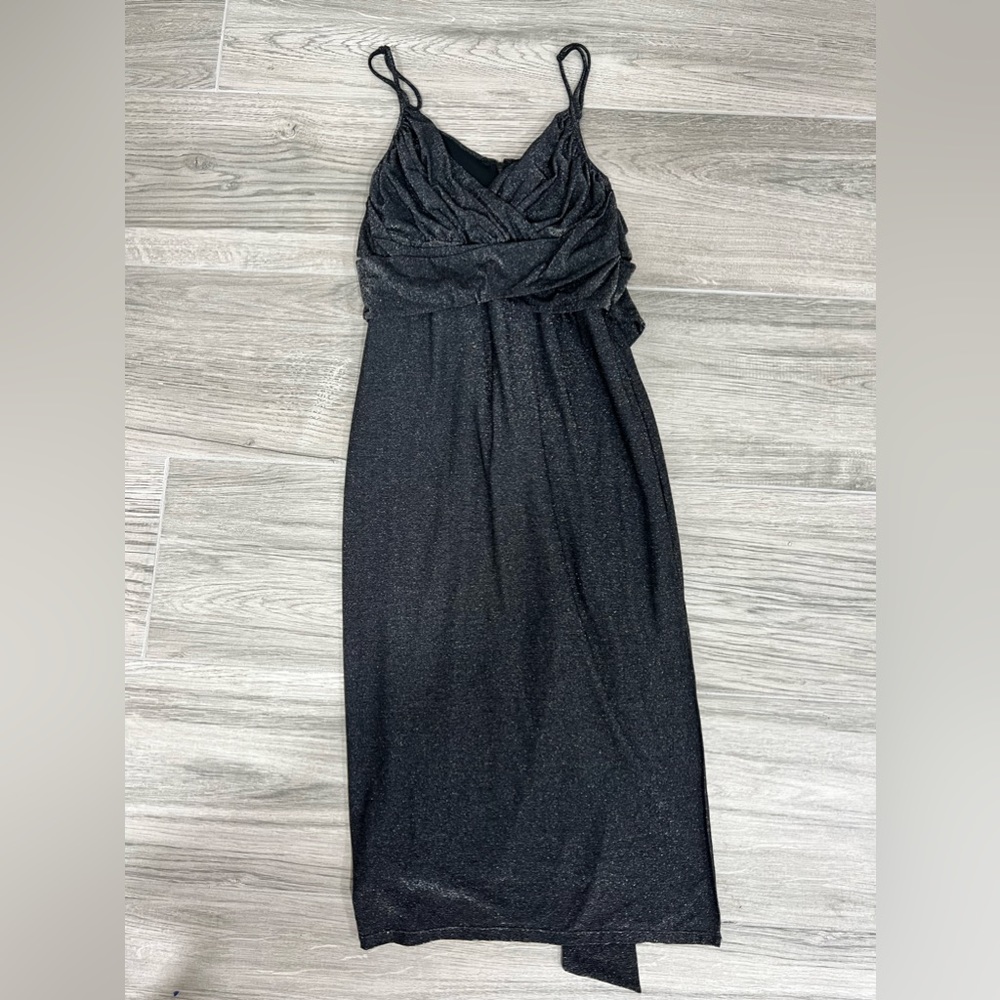 Halston Heritage metallic cocktail dress